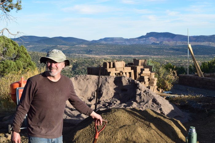 John at the Mortar Mix Pile